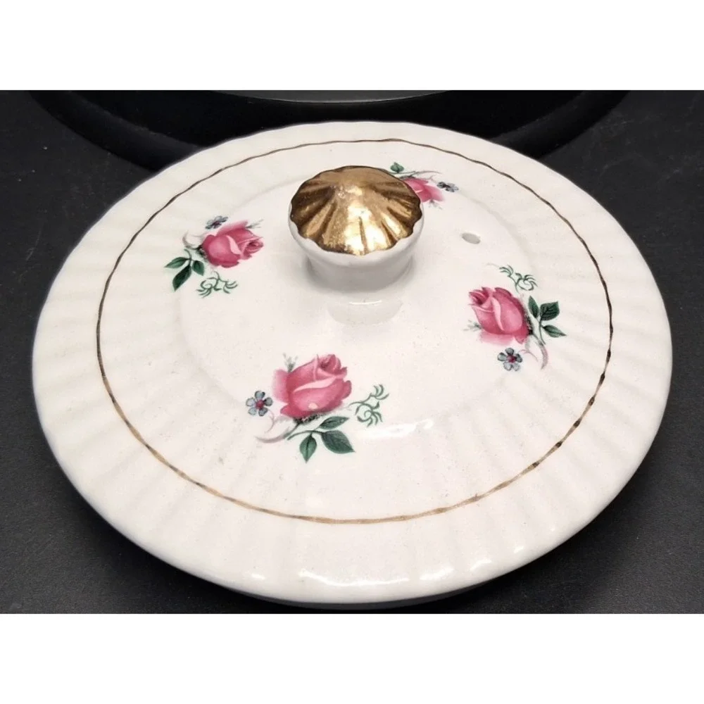 Vintage Ellgreave Wood & Sons Teapot with Rose Bud Design